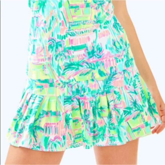 Lilly Pulitzer Perfect Match Luxletic Tennis Set Tank & Skort UPF 50+ XL - Picture 3 of 13